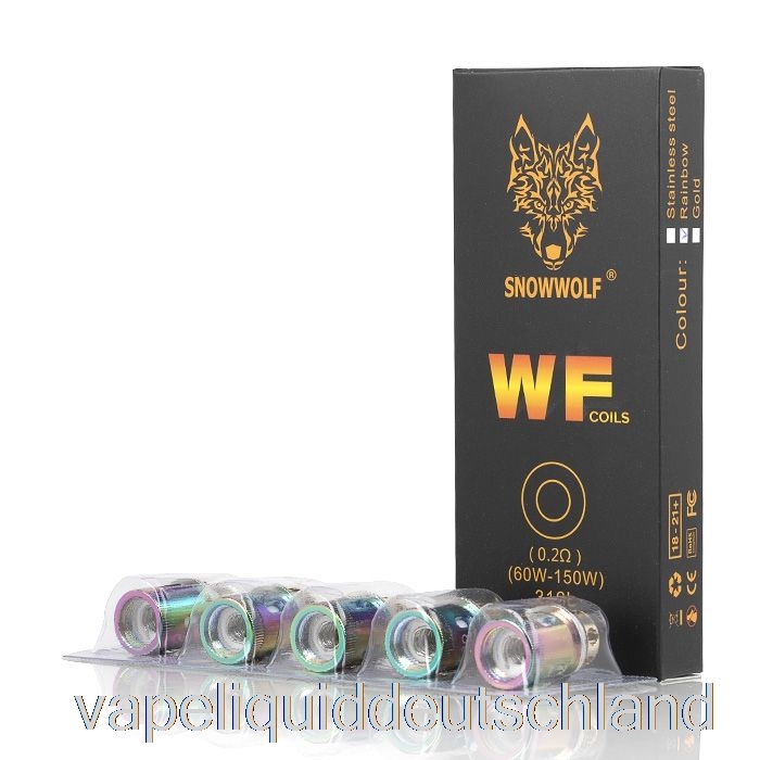 Snowwolf Wolf Wf Ersatzspulen 0,2 Ohm Wf Spulen (Regenbogen) Vape Liquid
